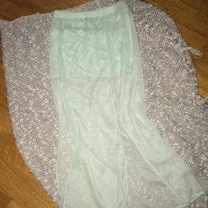 Express mint green skirt